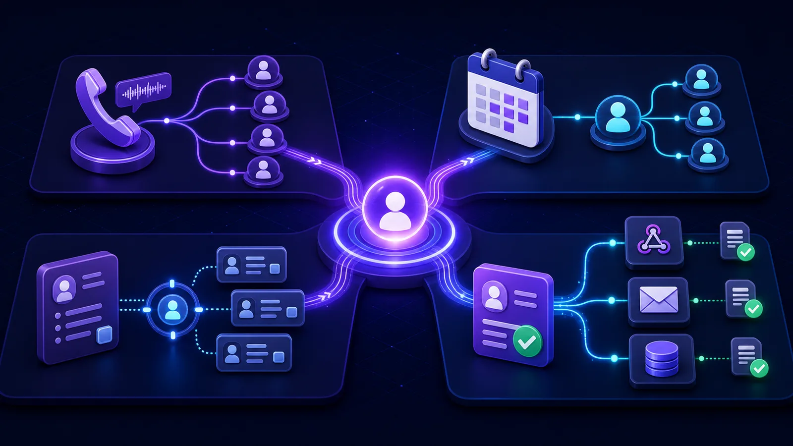 Four lead routing software categories for calls, meetings, CRM ownership, and Destination Delivery