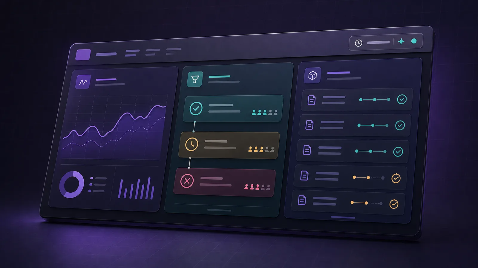 An agency report mockup with separate traffic, Lead quality, and Delivery outcome panels